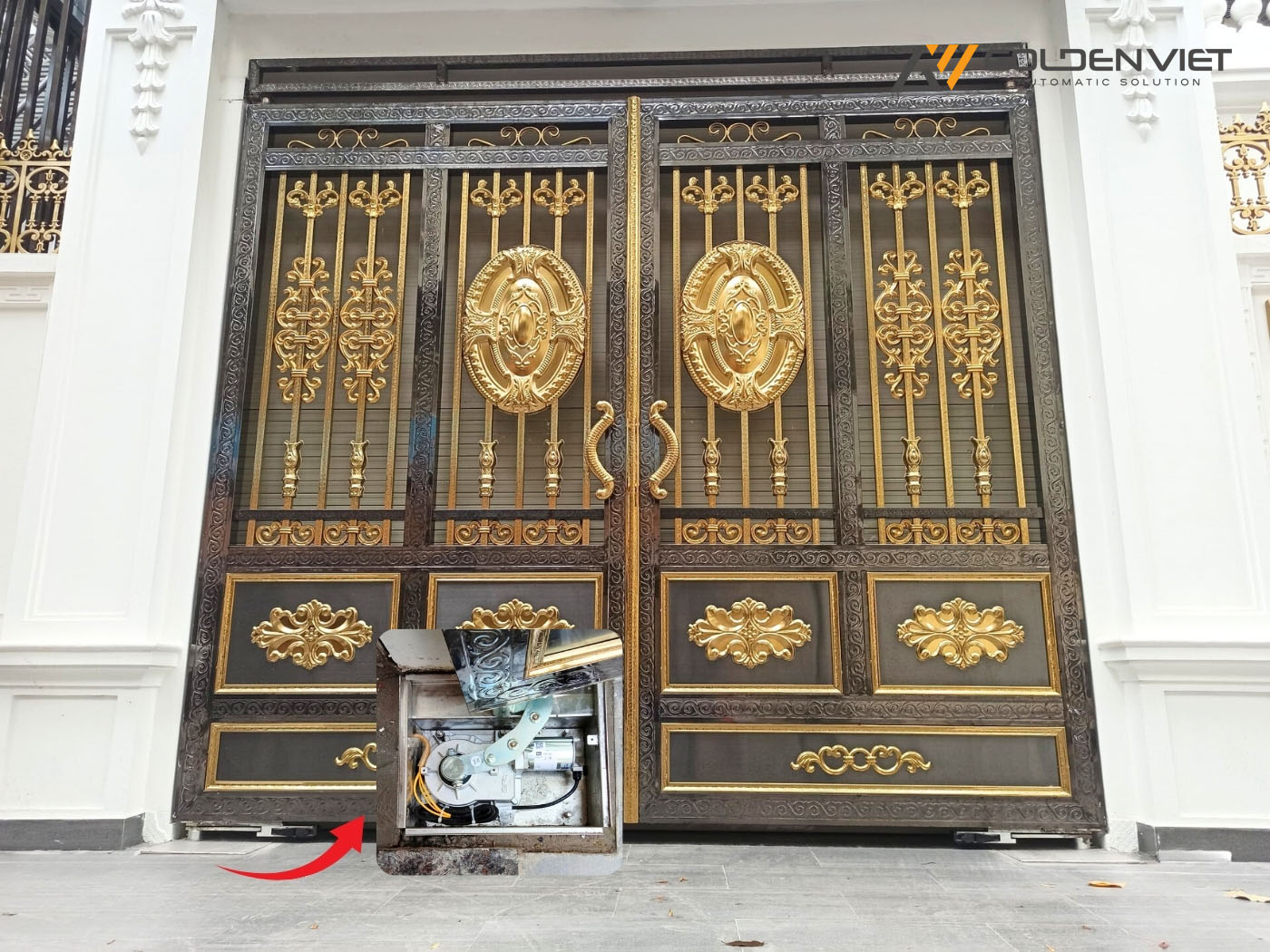 Lắp đặt motor cổng âm sàn BFT ELI AC A40 cho cổng mở 2 cánh